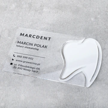 Plexiglass Transparent Business Cards - WIZ043 - Color UV Print