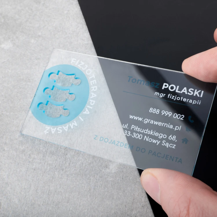 Plexiglass Transparent Business Cards - WIZ044 - Color UV Print