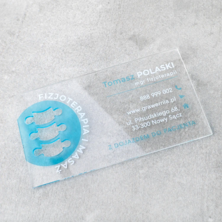 Plexiglass Transparent Business Cards - WIZ044 - Color UV Print