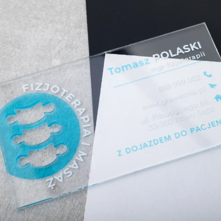 Plexiglass Transparent Business Cards - WIZ044 - Color UV Print