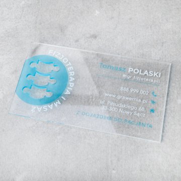 Plexiglass Transparent Business Cards - WIZ044 - Color UV Print