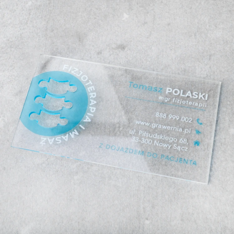 Plexiglass Transparent Business Cards - WIZ044 - Color UV Print
