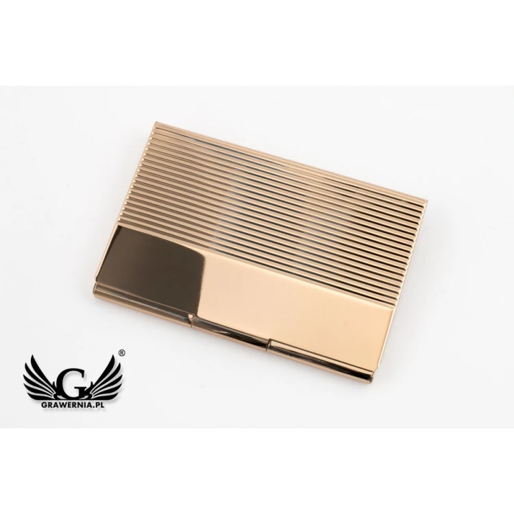 Dan Barmore Eneko Gold Business Card Holder with Engraving - WZ036