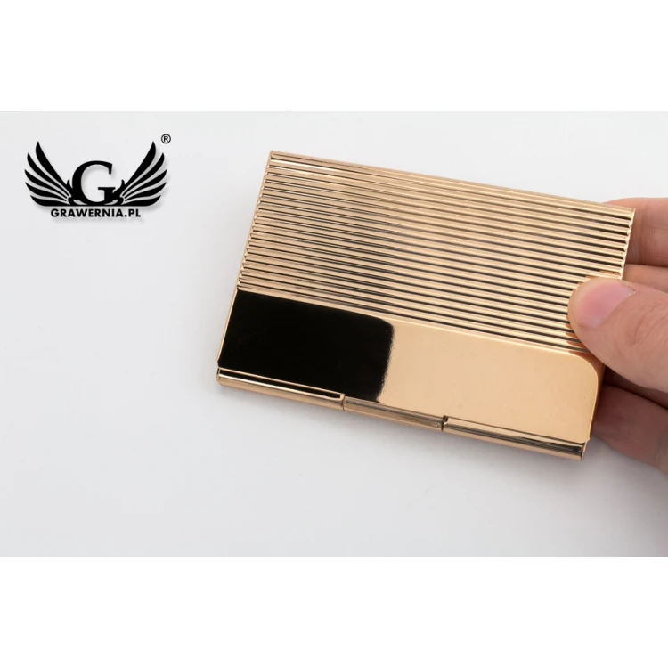 Dan Barmore Eneko Gold Business Card Holder with Engraving - WZ036