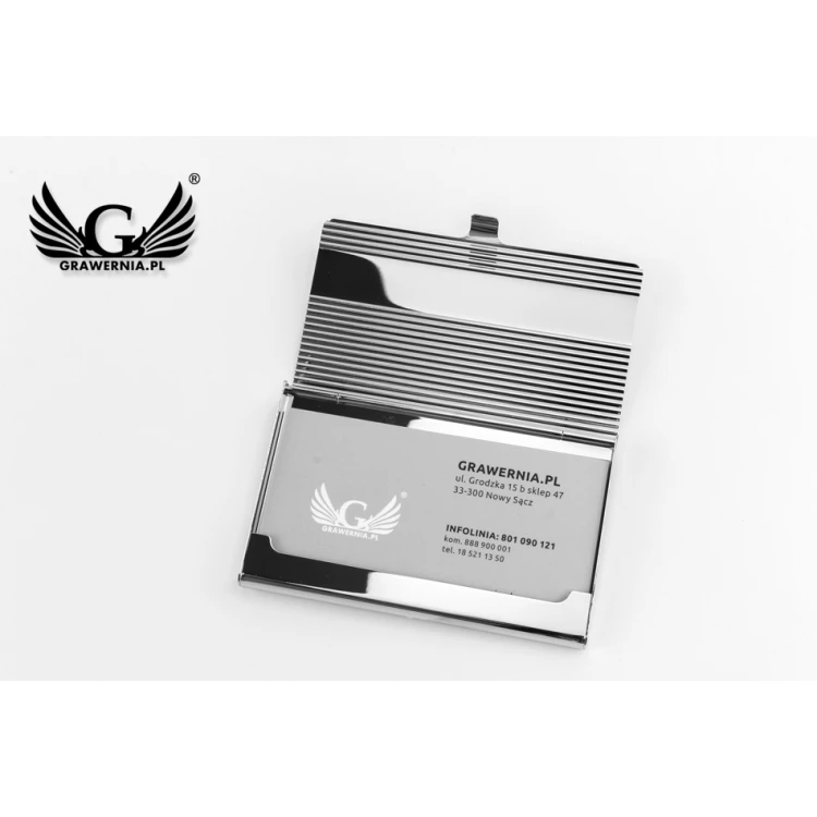 Dan Barmore Linear Business Card Holder with Engraving - WZ035