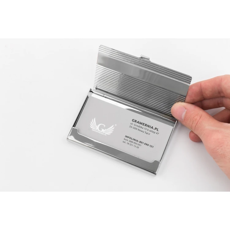 Dan Barmore Linear Business Card Holder with Engraving - WZ035