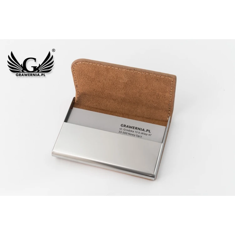 Elena Business Card Holder with Engraving - WZ034
