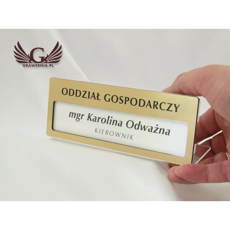 Exclusive Gold Business Card Holder - 160x60mm - Acrylic Model PR008
