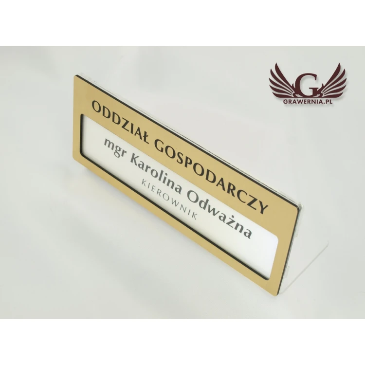 Exclusive Gold Business Card Holder - 160x60mm - Acrylic Model PR008