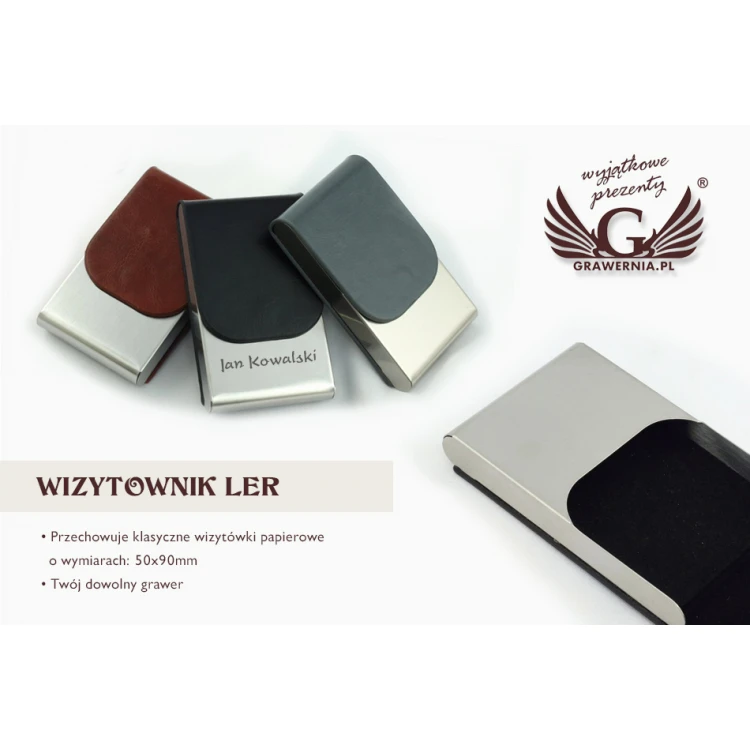 Ler Business Card Holder with Custom Engraving - WZ020