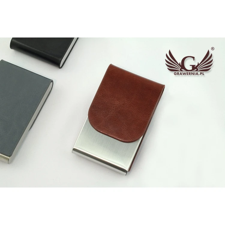 Ler Business Card Holder with Custom Engraving - WZ020