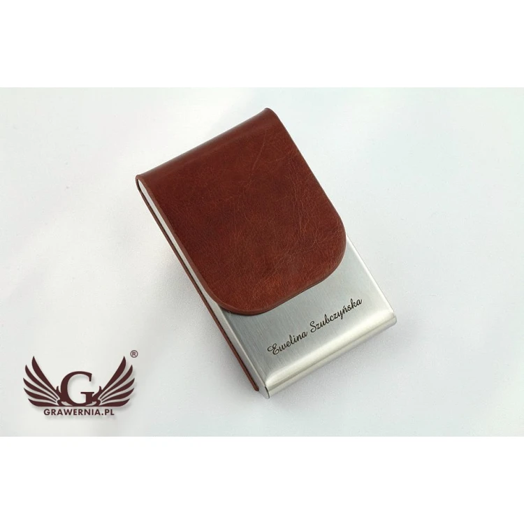 Ler Business Card Holder with Custom Engraving - WZ020