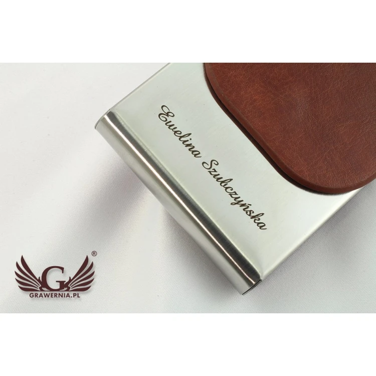 Ler Business Card Holder with Custom Engraving - WZ020