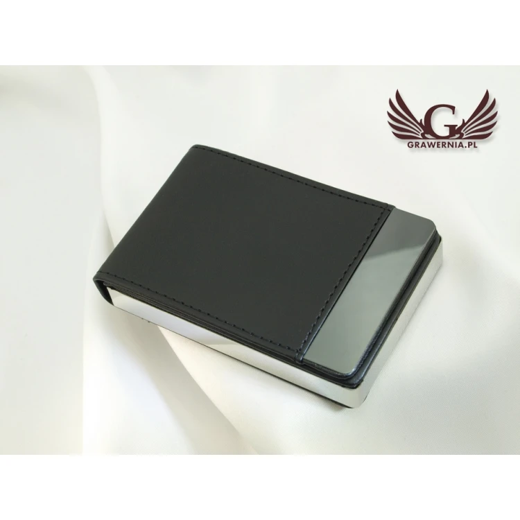 Business Card Holder with Engraving - LEONARD WZ015