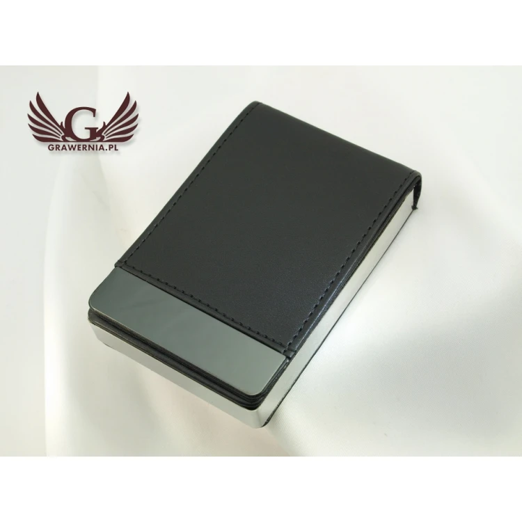 Business Card Holder with Engraving - LEONARD WZ015