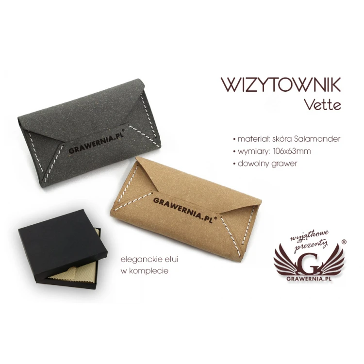 Vette Business Card Holder with Custom Engraving - WZ021
