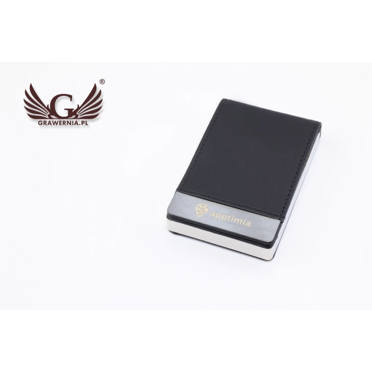 Business Card Holder with Engraving - LEONARD WZ015