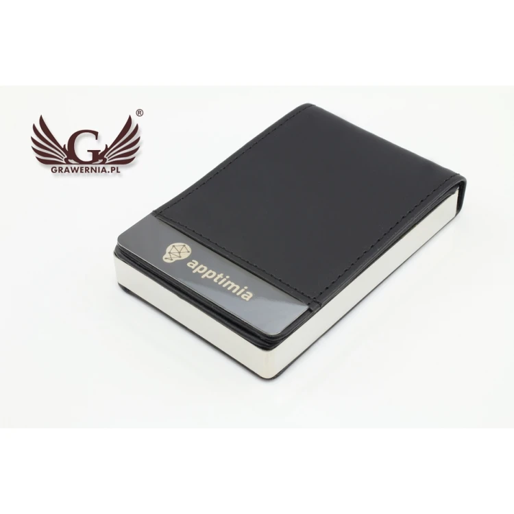 Business Card Holder with Engraving - LEONARD WZ015