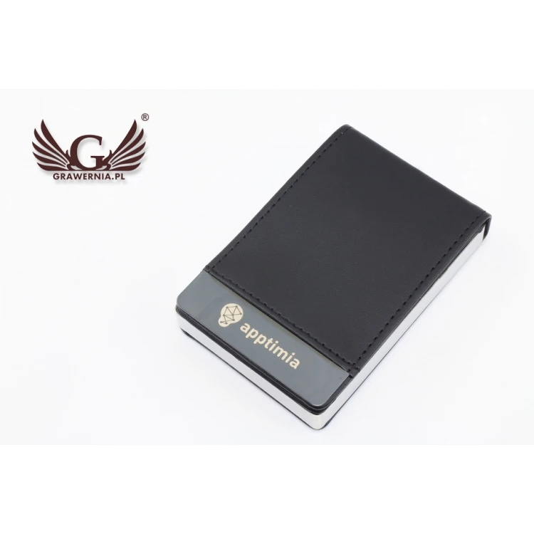 Business Card Holder with Engraving - LEONARD WZ015