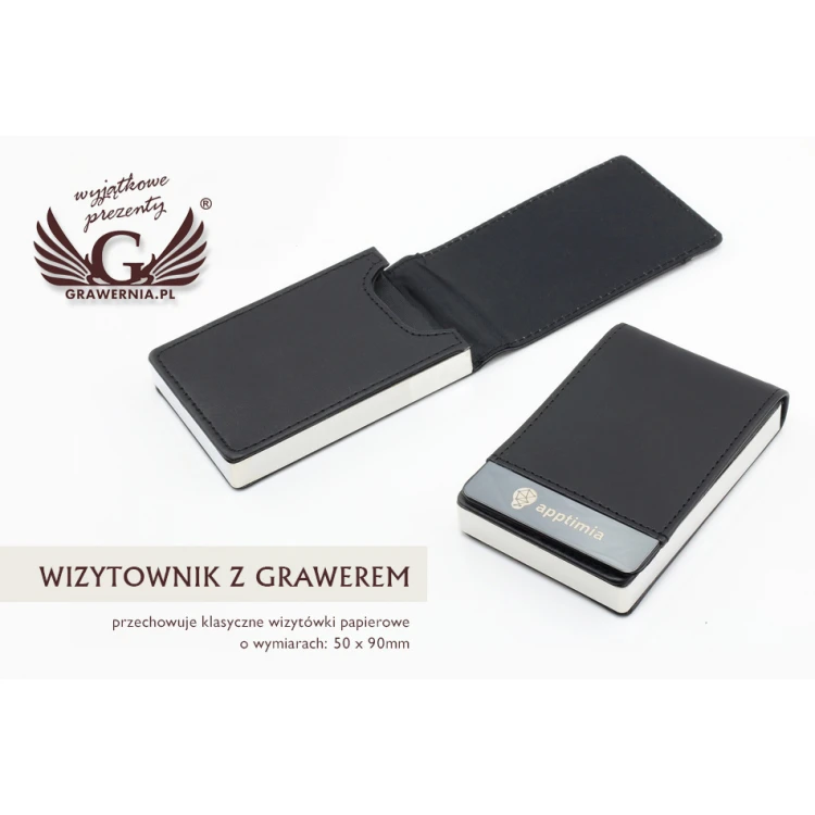 Business Card Holder with Engraving - LEONARD WZ015