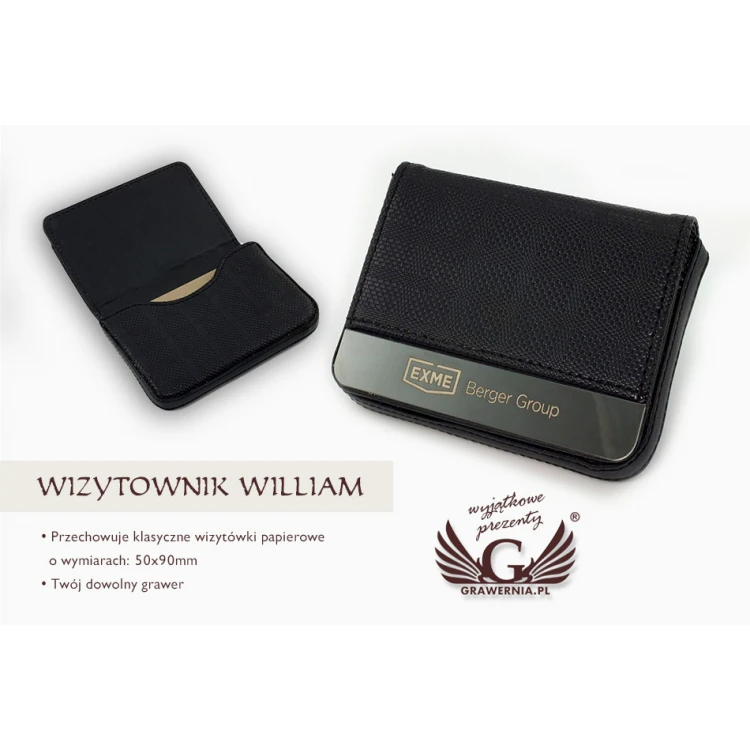 Engraved Business Card Holder - WILLIAM WZ009