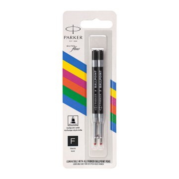 Parker QUINKFLOW Economy ballpoint pen refill - size F (fine) - black ink - WKP008