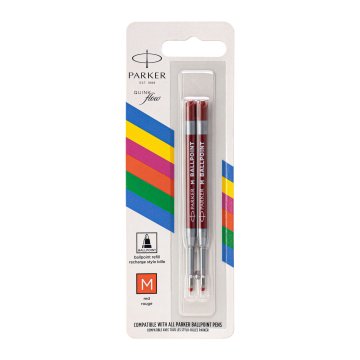 Parker QUINKFLOW Economy ballpoint pen refill - size M (medium) - red ink - WKP009