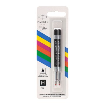 Parker QUINKFLOW Economy ballpoint pen refill - size M (medium) - black ink - WKP011