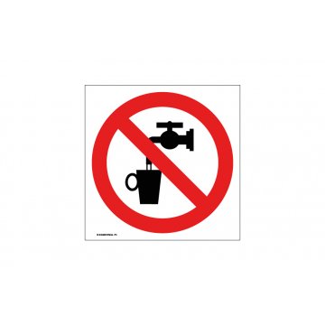 Non-potable Water - dim. 150x150mm - PVC - UV color print - BHP046