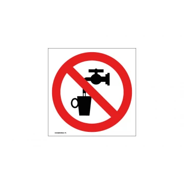 Non-potable Water - dim. 150x150mm - PVC - UV color print - BHP046