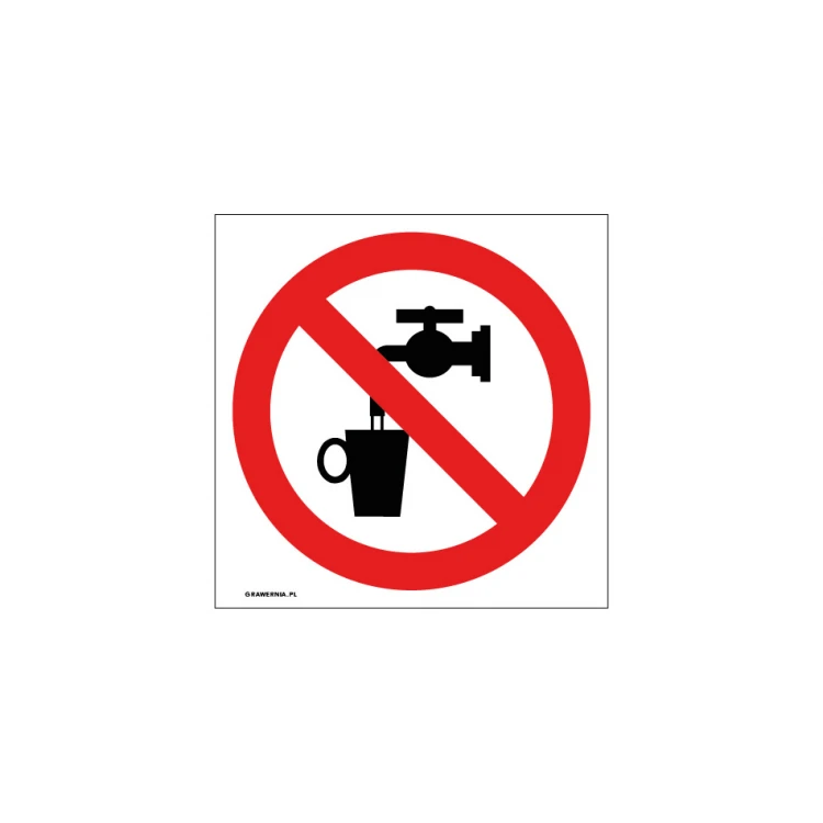 Non-potable Water - dim. 150x150mm - PVC - UV color print - BHP046