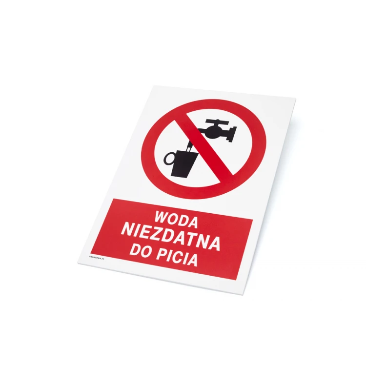 Non-potable Water - size 297x210mm (A4) - PVC - UV color print - BHP055