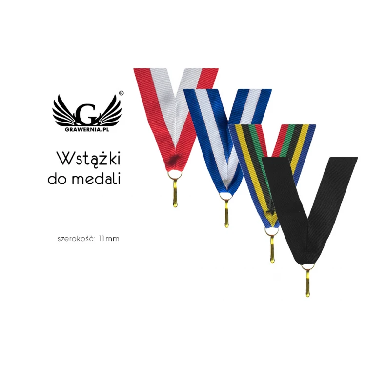 Ribbon for medals with carabiner clasp - 11mm width - WS11
