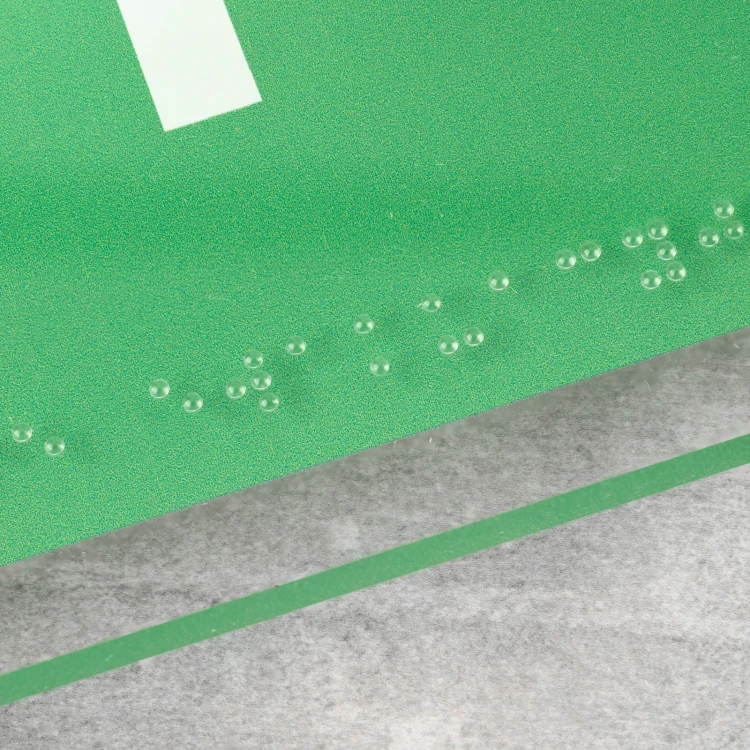 Emergency Exit - Plexi Safety Sign with Braille Lettering - Size 300x150mm - TAB523