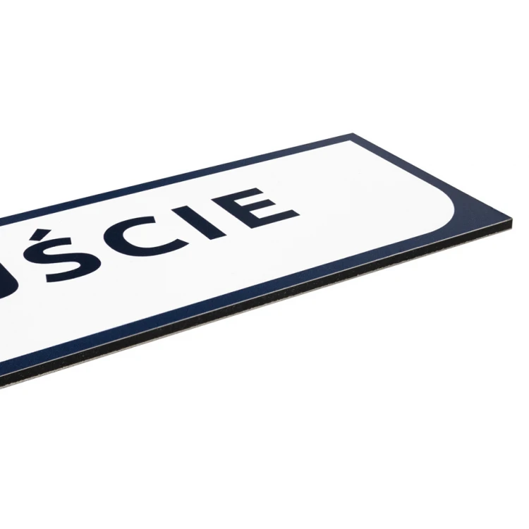 Exit - directional sign made of dibond with Braille script - size 274x72mm - MONO - TAB280