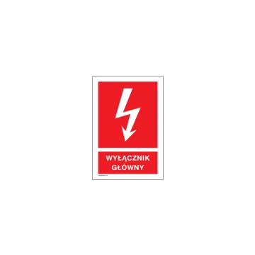 Main Switch - Fire Safety Sign 150x220mm - PVC - UV Color Print - BHP132