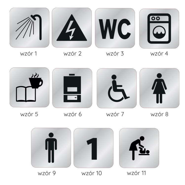CONVEX TOILET AND HEALTH & SAFETY SIGNAGE - DIM. 80X80MM