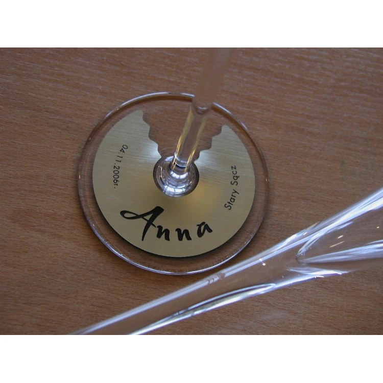 Gold Engraving Laminate Stickers for Glasses
