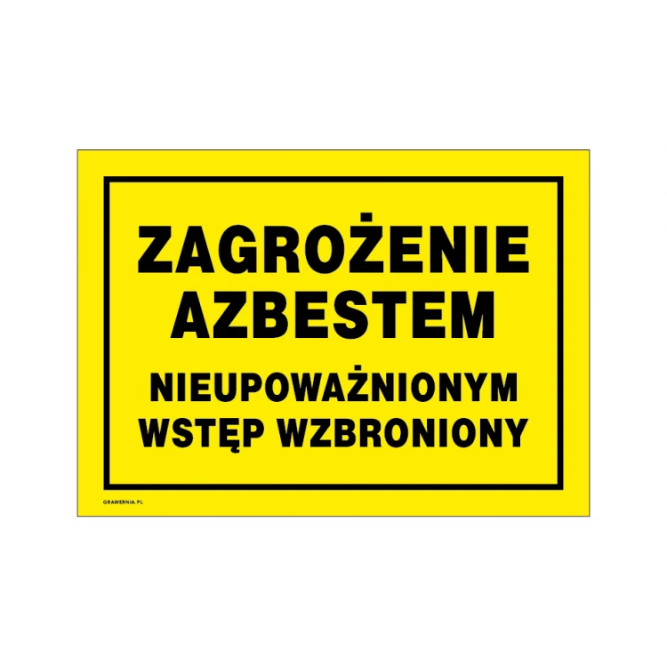 Asbestos Hazard, Unauthorized Entry Prohibited - Sign 350x250mm - PVC - UV Color Print - BHP158