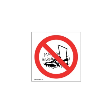 No Walking on the Grass Sign - size 120x120mm - PVC - UV color print - TAB209