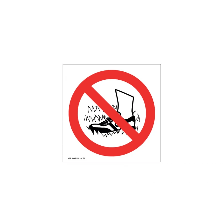 No Walking on the Grass Sign - size 120x120mm - PVC - UV color print - TAB209