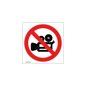 No Filming - dim. 150x150mm - PVC - UV color print - BHP041