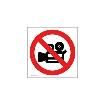No Filming - dim. 150x150mm - PVC - UV color print - BHP041