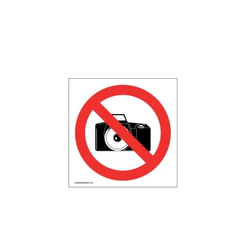 No Photography Allowed - size 120x120mm - PVC - UV color print - TAB202