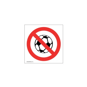 No Ball Games - size 120x120mm - PVC - UV color print - TAB206