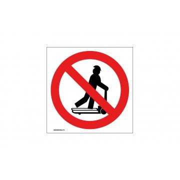 No Riding on Horizontal Transport Devices - size 150x150mm - PVC - UV color print - BHP045