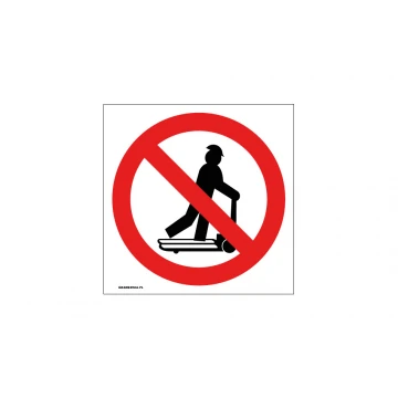No Riding on Horizontal Transport Devices - size 150x150mm - PVC - UV color print - BHP045