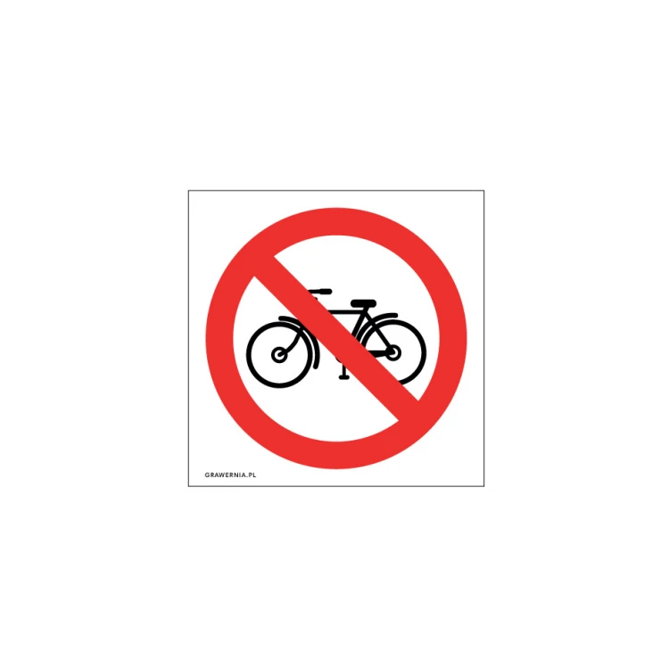 Bicycle Riding Prohibited - size 120x120mm - PVC - UV color print - TAB207a