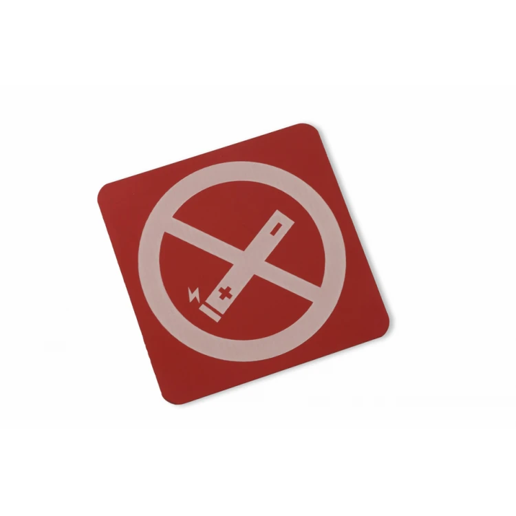 No Vaping - Red Aluminum 1mm - Sign 80x80mm - Z010