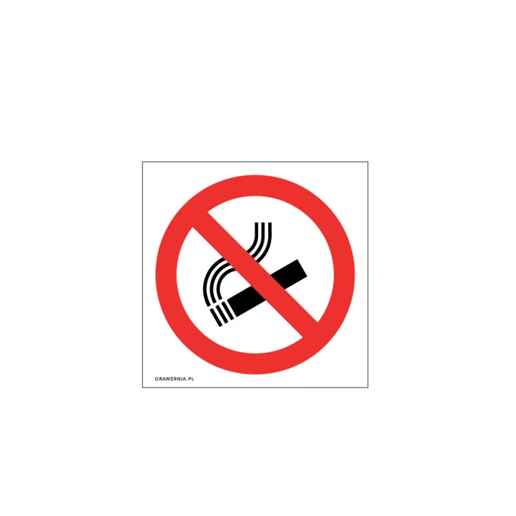 No Smoking Sign - size 120x120mm - PVC - UV color print - TAB201